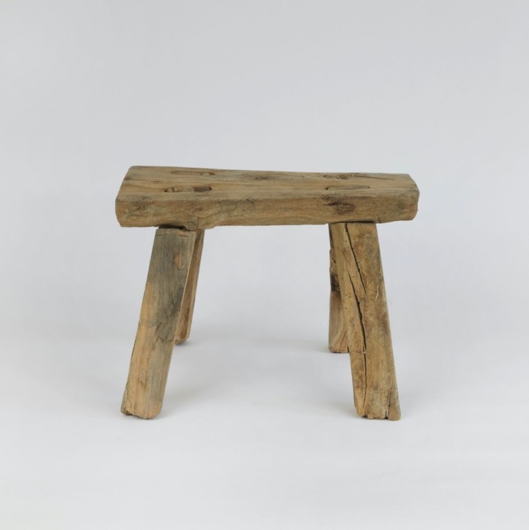 Petit Tabouret Enfant En Bois Peint à La Main - Style Folklorique - Occasion