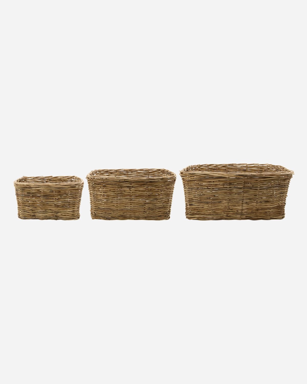 Grand Panier En Rotin Gris Kubu Sous Banc - Red Hamper RA039 - Neuf
