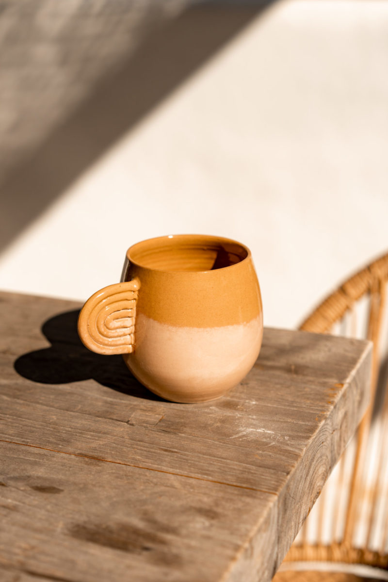 Mug en céramique Ambre vert - Oustao